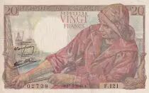 France 20 Francs - P&ecirc;cheur - 17-05-1944 - S&eacute;rie F.121 - F.13.09