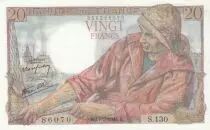 France 20 Francs - P&ecirc;cheur - 17-05-1944 - S&eacute;rie S.130