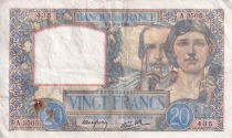 France 20 Francs - Science and Industry - 03-04-1941 - Serial A.3505 - P.92