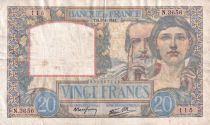 France 20 Francs - Science and Industry - 03-04-1941 - Serial N.3656 - P.92