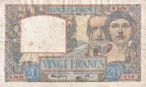 France 20 Francs - Science and Industry - 03-04-1941 - Serial N.3656 - P.92