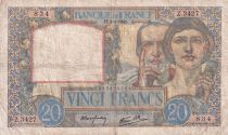 France 20 Francs - Science and Industry - 03-04-1941 - Serial Z.3427 - P.92