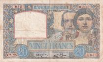 France 20 Francs - Science and industry - 08-01-1942 - Serial R.7120 - P.92
