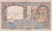 France 20 Francs - Science and Industry - 17-07-1941 - Serial H.4730 - P.92