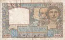 France 20 Francs - Science and Industry - 18-09-1941 - Serial E.5774 - P.92