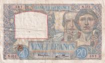 France 20 Francs - Science and Industry - 22-02-1940 - Serial N.351 - P.92