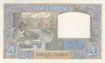 France 20 Francs - Science and Labour - 22-08-1940 - Serial P.971