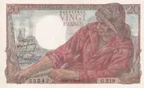 France 20 Francs - Sheperd - 19-05-1949 - Serial G.219 - XF+ - P.100c