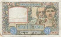 France 20 Francs - Travail et Science - 30-10-1941 - S&eacute;rie J.6190