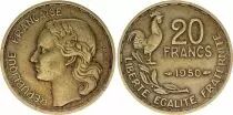 France 20 Francs - Type G. Guiraud - Queue &agrave; 3 plumes - France 1950 (EC)