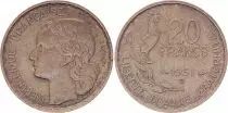 France 20 Francs - Type G. Guiraud - Queue &agrave; 4 plumes - France 1951-1953 (SUP)
