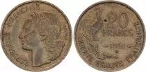 France 20 Francs - Type G. Guiraud - Queue &agrave; 4 plumes - France 1951 B (UN)