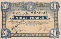 France 20 Francs - Ville -  Roubaix-Tourcoing  - 15-12-1917 -  13éme Série - SPECIMEN