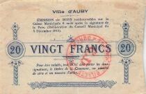 France 20 Francs - Ville d\'Auby - 05-12-1914 - 1e S&eacute;rie