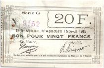 France 20 Francs Aniche Autre papier