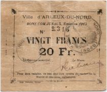 France 20 Francs Arleux City - 1915