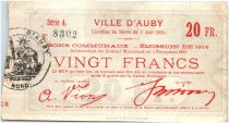 France 20 Francs Auby Ville - 1914