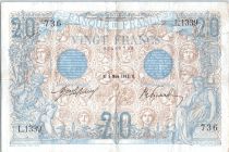 France 20 Francs Bleu -1912 - L.1339