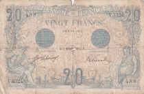 France 20 Francs Blue - 05-12-1912 Serial V.3324