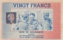 France 20 Francs Bon de Solidarit&eacute; - WWII - 1941-1942 - XF