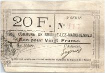 France 20 Francs Bruille-Lez-Marchiennes Commune