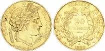 France 20 Francs C&eacute;r&egrave;s - IIeme R&eacute;publique 1850 A Paris - Or