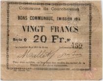 France 20 Francs Courchelettes City - 1914