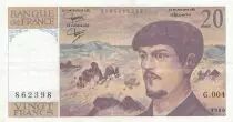 France 20 Francs Debussy - 1980 - Serial G.004