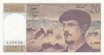 France 20 Francs Debussy - 1980 - Serial L.006