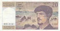 France 20 Francs Debussy - 1980 - S&eacute;rie C.003
