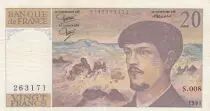 France 20 Francs Debussy - 1981 - S&eacute;rie S.008
