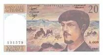 France 20 Francs Debussy - 1981 Serial A.008 - AU