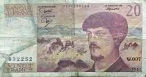 France 20 Francs Debussy - 1981 Serial W.007 - F