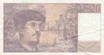 France 20 Francs Debussy - 1985 - Serial J.015
