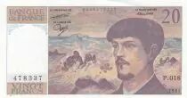 France 20 Francs Debussy - 1987 - Serial P.018