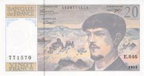 France 20 Francs Debussy - 1993 Serial E.046 - aUNC