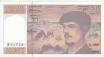 France 20 Francs Debussy - 1997 - Serial O.052