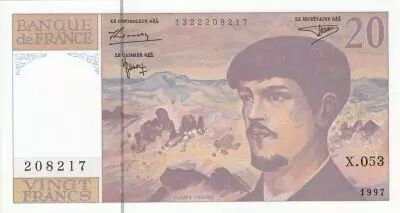 France 20 Francs Debussy - 1997 - Serial X.053