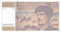 France 20 Francs Debussy - 1997 - S&eacute;rie A.053
