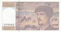 France 20 Francs Debussy - 1997 - S&eacute;rie B.062