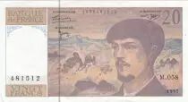 France 20 Francs Debussy - 1997 - S&eacute;rie M.058