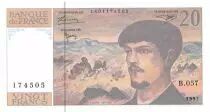 France 20 Francs Debussy - 1997 Serial B.057 - aUNC