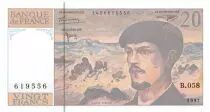 France 20 Francs Debussy - 1997 Serial B.058 - AU+