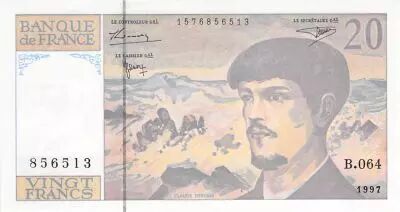 France 20 Francs Debussy - 1997 Serial B.064 - UNC