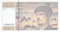 France 20 Francs Debussy - 1997 Serial B.064 - UNC