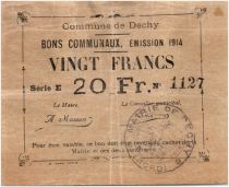 France 20 Francs Dechy Commune - 1914