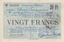 France 20 Francs Douai City - 1916