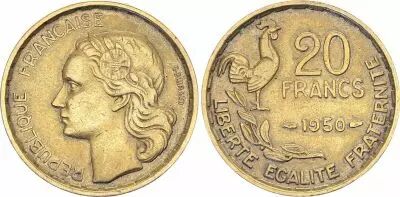 France 20 Francs Guiraud - 1950 - 3 sickles