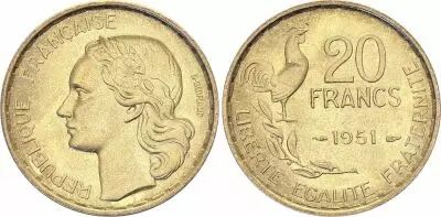 France 20 Francs Guiraud - 1950 - 4 sickles