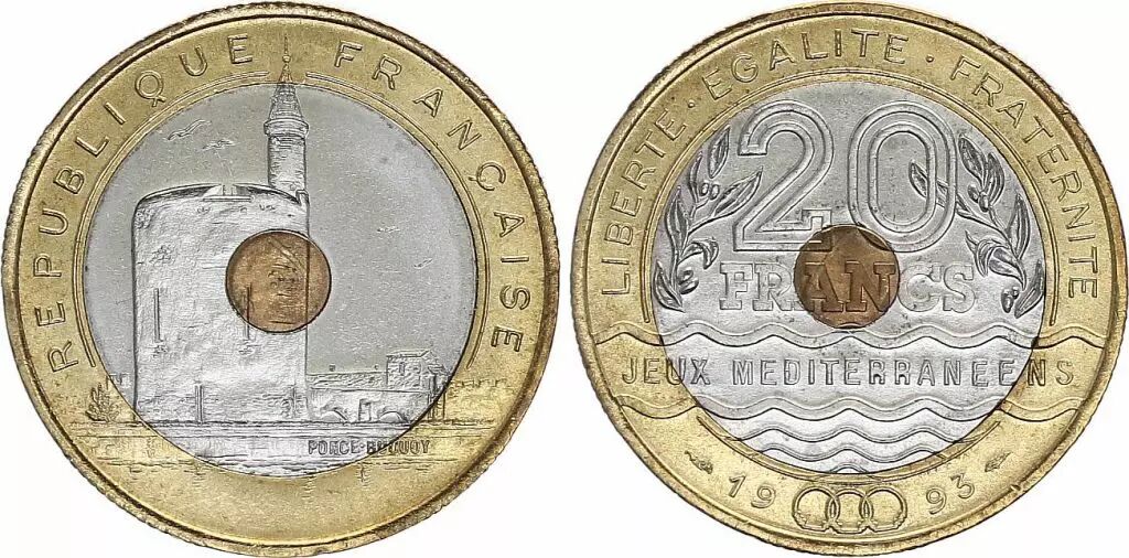 Valeur Piece 20 Francs Jeux Mediterraneens 1993